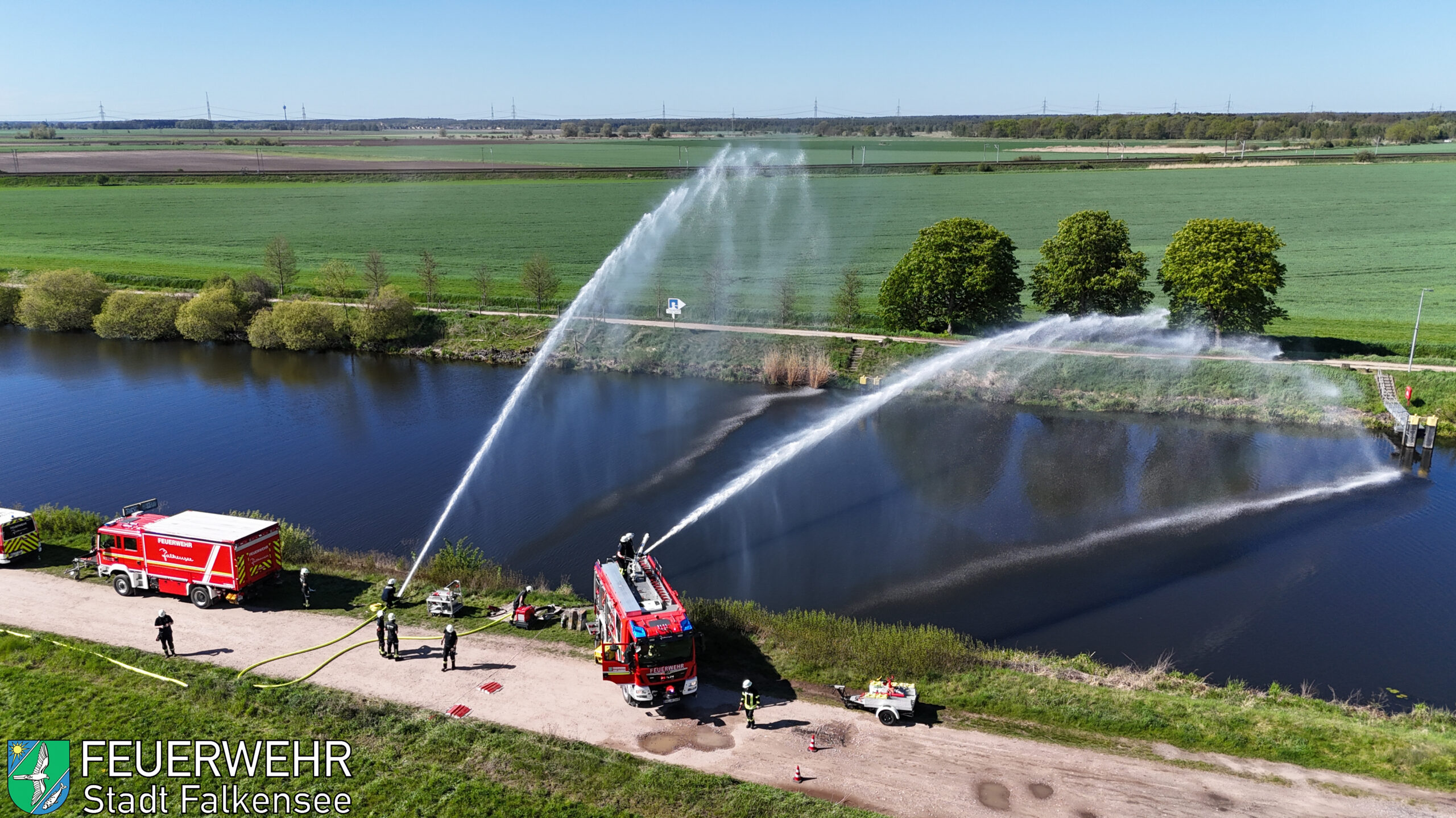 Übungsdienst an der Schleuse Schönwalde-Glien